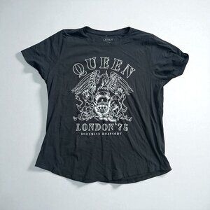 QUEEN Women's Black Graphic Band Tee Size XL NEW NWOT